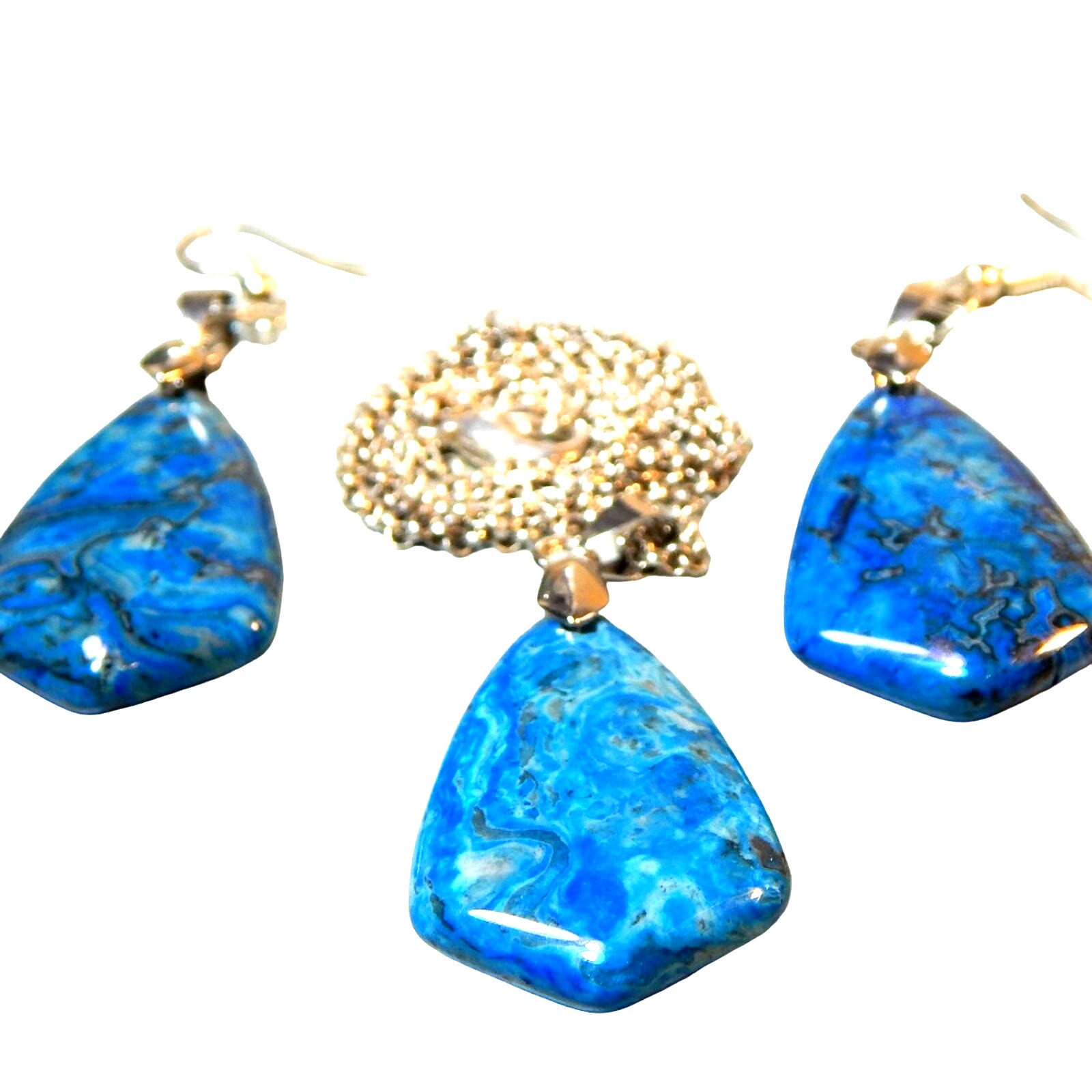 Alluring Crazy Lace Agate Necklace Earring Set 28$